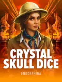crystal skull dice slot logo